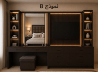 نعم مكتبة تسريحة نموذج B ( مكتبة تسريحة مدمجة بمكتبة تلفزيون )