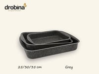 صواني غرانيت تركي دروبينا مستطيل رمادي