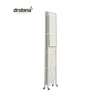 رف تخزين مخرم قابل للطي 5 طبقات ابيض