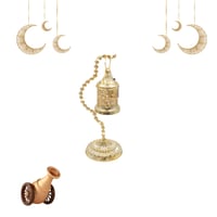 فانوس رمضان بإضاءة ذهبي