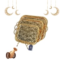 طقم تباسي تقديم ذهبي