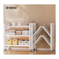 رف تخزين مخرم قابل للطي 3 طبقات ابيض