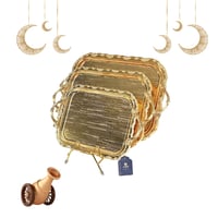 طقم تباسي تقديم ذهبي