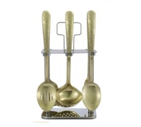 طقم ملاعق غرف 7 قطع ذهبي مات drobina