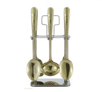 طقم ملاعق غرف 7 قطع ذهبي كامل drobina