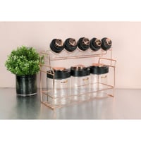 طقم علب بهارت 9 قطع اسود