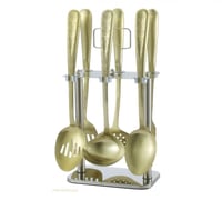 طقم ملاعق غرف 7 قطع ذهبي مات drobina