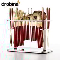 طقم ملاعق 30 قطعة أحمر ذهبي drobina