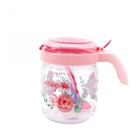 سكرية زجاج كبيرة زهور