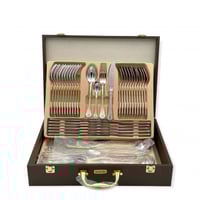 شنط ملاعق 72 قطعة drobina ذهبي ليزر