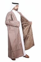 فروة رجالي مخمل بني فاتح شتوية فاخرة