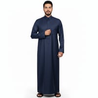 ثوب رجالي شتوي كحلي سحاب (قلاب)