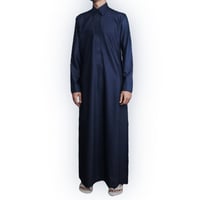 ثوب رجالي شتوي كحلي سحاب (قلاب)