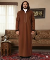 ثوب مغربي شتوي مبطن بالفرو