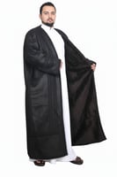 فروة رجالي مخمل أسود شتوية فاخرة