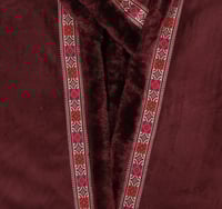 فروة نسائي مخمل بقبوع مع فراء ناعم