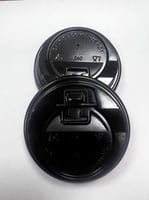 كرتون اغطية كاسات 8 اونص بلاستيك سميك لون ابيض & ا...