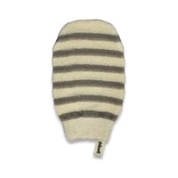 قفاز استحمام مفتوح كبير مخطط من القنب الطبيعي وقطن...