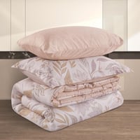 مفرش صيفي مفرد ونص 4 قطع - تيانا - اوف وايت - بيج...