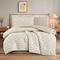 مفرش قطن صيفي مفرد ونص ٤ قطع - نولين - بيج فاتح -...