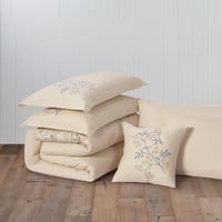 مفرش قطن مطرز حشوة متحركة صيفي مزدوج 9 قطع - لينوف...