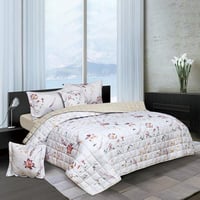 مفرش صيفي مفرد ونص مضغوط حشوة خفيفة 4 قطع -استيل -...