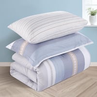 مفرش صيفي مفرد ونص 4 قطع - اليساندرا - رمادي - رصا...