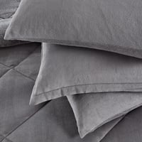 مفرش شتوي مزدوج مخمل فرو 6 قطع - جوانا -رمادي دخان...