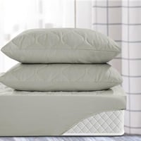 طقم شرشف قطن 300غرزة صيفي مزدوج مبطن بحشوة خفيفة٣...