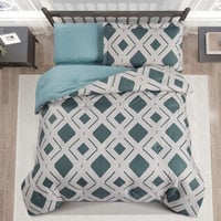 مفرش صيفي مفرد ونص 4 قطع - ليتون -رصاصي - ازرق