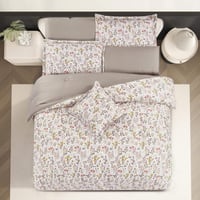 مفرش صيفي مقاس كوين وجهين ٧ قطع - فيفيان - كريمي -...