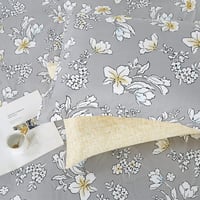 مفرش صيفي مفرد ونص 4 قطع - ليتشي - رمادي - اصفر