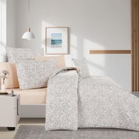 مفرش قطن صيفي مزدوج 8 قطع - زافيرا -اف وايت - بيج