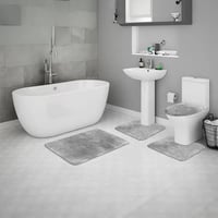 طقم سجاد حمام 4 قطع - أميليا - رصاصي