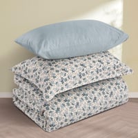 مفرش قطن صيفي مفرد ونص ٤ قطع - نولين -كريمي - رصاص...