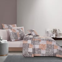 مفرش صيفي مزدوج وجهين ٧ قطع - اوركا - بيج غامق - ب...