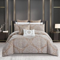 مفرش صيفي فاخر مزدوج جاكار مطرز 12 قطعة – لوتشيني...