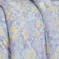 مفرش قطن صيفي مفرد ونص ٤ قطع - نولين -بنفسجي - لحم...