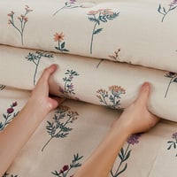 مفرش قطن صيفي مزدوج 8 قطع - زافيرا - بيج - اخضر