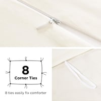 مفرش قطن مطرز حشوة متحركة صيفي مزدوج 9 قطع - لينوف...