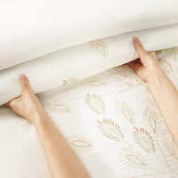 مفرش قطن مطرز حشوة متحركة صيفي مزدوج 9 قطع - لينوف...