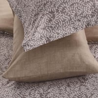 مفرش صيفي مفرد ونص 4 قطع - ليتون -رصاصي - بيج غامق