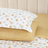 مفرش صيفي مفرد ونص 4 قطع - ليتون - أبيض - بيج غامق