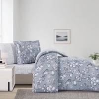 مفرش قطن صيفي مفرد ونص ٤ قطع - فاليريا -رمادي - رص...