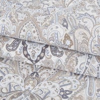 مفرش قطن صيفي مزدوج 8 قطع - افاليون -بيج فاتح - رص...