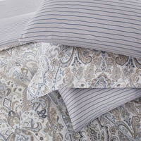 مفرش قطن صيفي مزدوج 8 قطع - افاليون -بيج فاتح - رص...