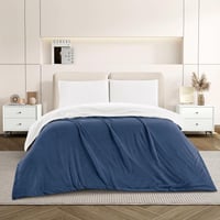 بطانية مخمل وفرو ماريو 200 × 230 - كحلي