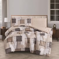 مفرش صيفي مفرد ونص 4 قطع - تيانا - بيج غامق - بيج...