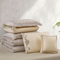 مفرش صيفي كوين تنسيل قطن 300 غرزة + مخدة هدية