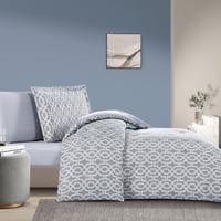 مفرش صيفي مفرد ونص 4 قطع - اليساندرا - رمادي - رصا...